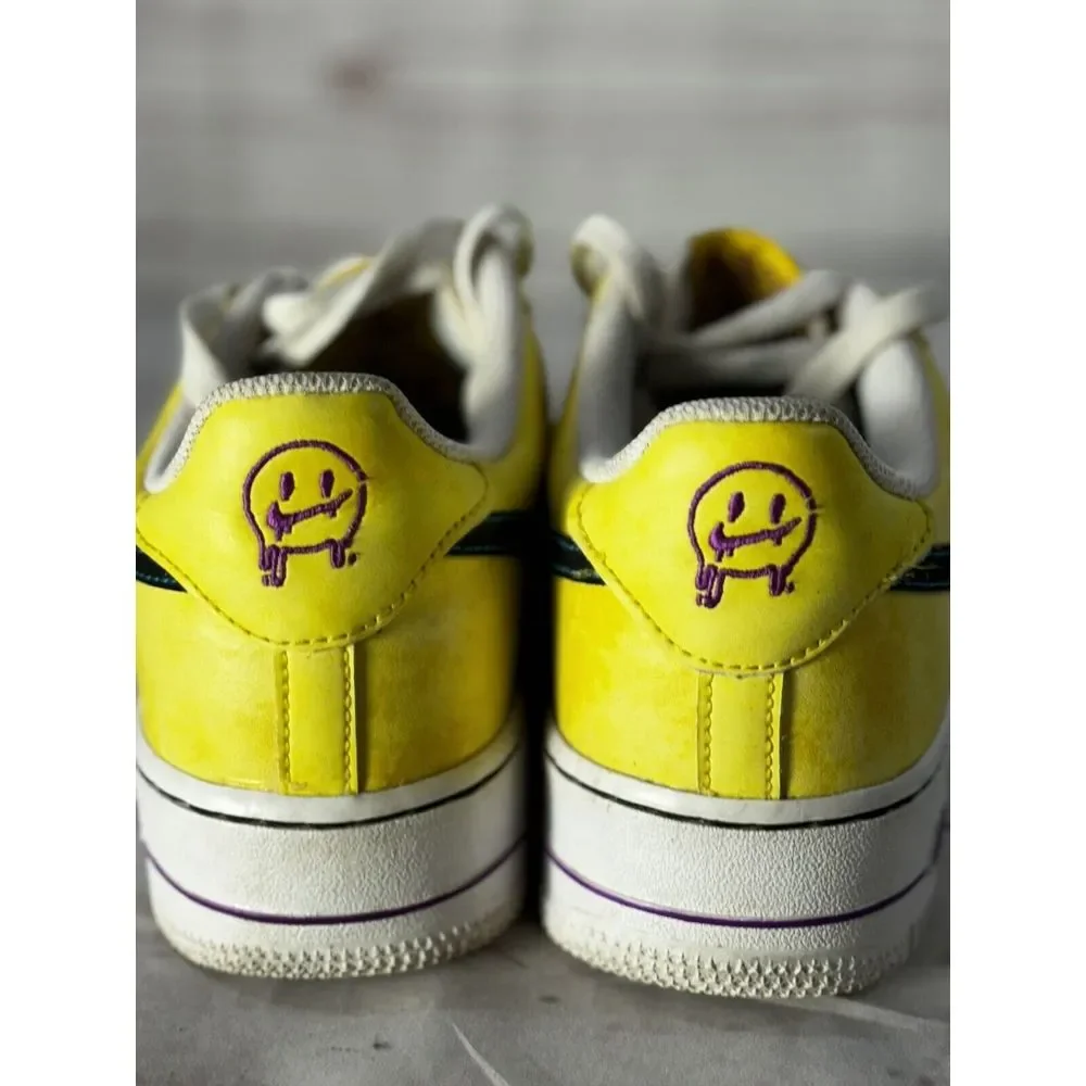 Nike Air Force 1 Low Peace Love and Basketball Size 7Y Yellow Black Women 8.5‎